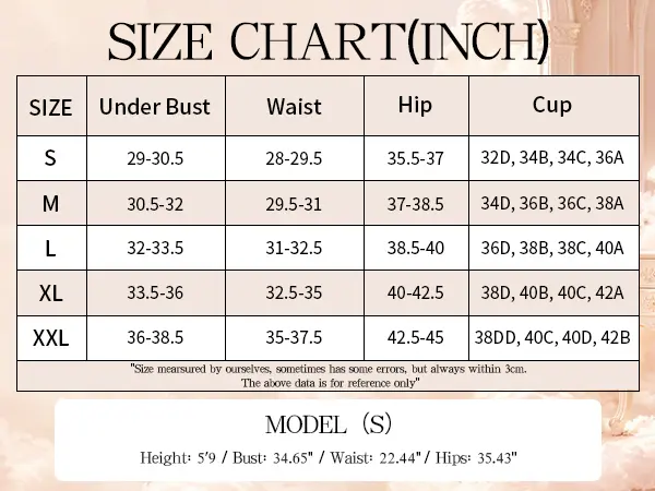 CHALOVELO Set aus Neckholder-Babydoll und ausgestelltem Morgenmantel - Größentabelle aus der Quelle