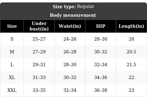 CHALOVELO Body aus gepunktetem Mesh und Spitze - Größentabelle aus der Quelle
