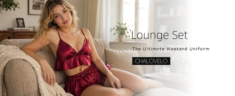 CHALOVELO Dreiteiliges Satin-Nachtwäsche-Set - Produktdetail 1
