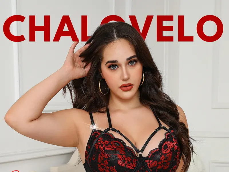 CHALOVELO Spitzen-Babydoll-Set mit Rüschen in großen Größen - Produktdetail 1
