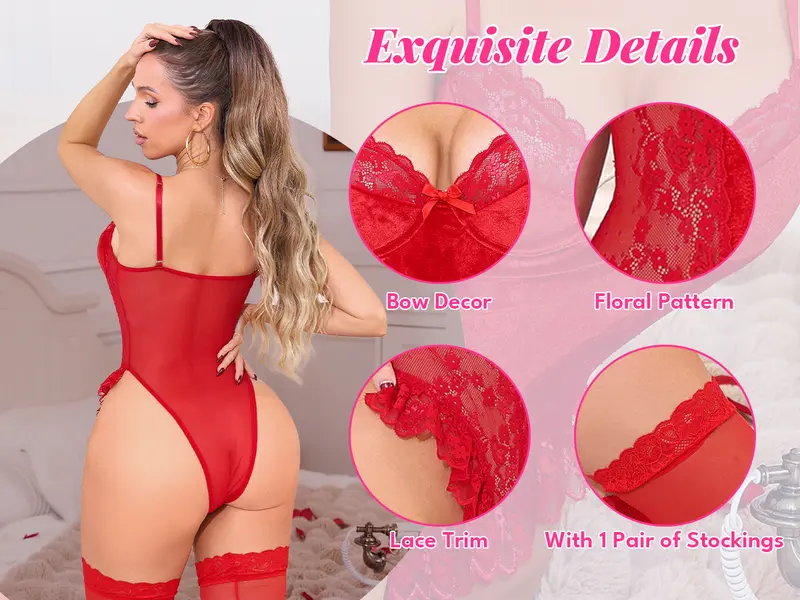 CHALOVELO Body aus Samt und Spitze - Designdetail aus der Quelle