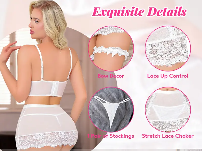 CHALOVELO Bralette-Set aus floraler Spitze - Designdetail aus der Quelle